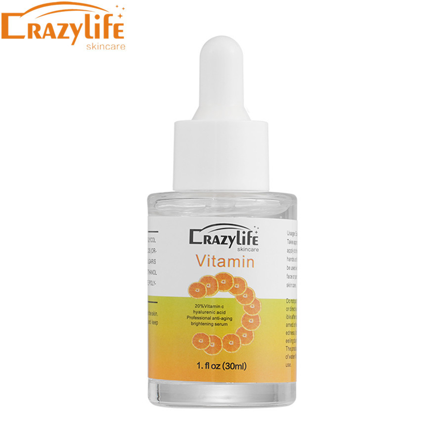 Crazylife Sérum hydratant à la vitamine C pour la peau du visage 30 ml_voghion.com