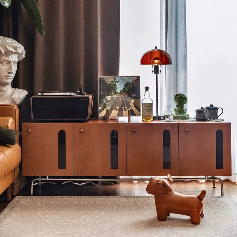 Тумба под телевизор из массива скандинавского дерева, простой длинный шкаф для гостиной, напольный шкаф, домашний низкий шкаф, видеошкаф, шкаф для хранения, шкаф для спальни