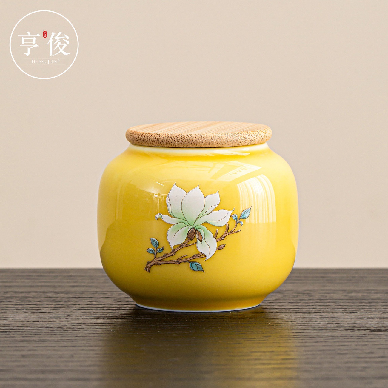 新款茶叶罐陶瓷专用储存罐高端防潮罐小号便携储茶罐高级感密封罐