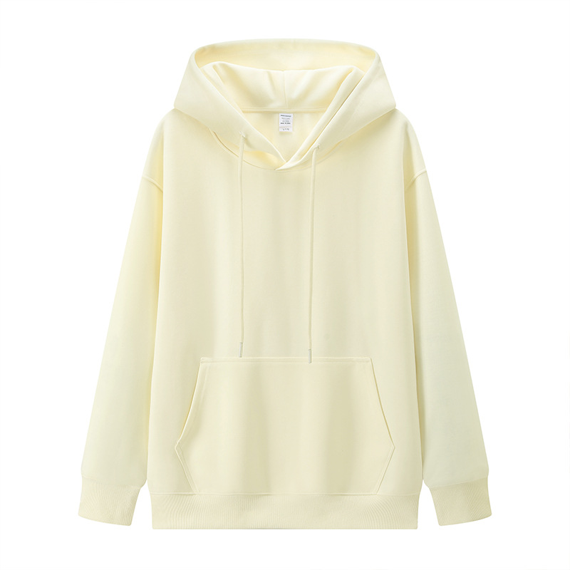 320 gramos de hombros sueltos camiseta encapuchada de color sólido chaqueta de equipo personalizada camiseta publicitaria de manga larga logo personalizado