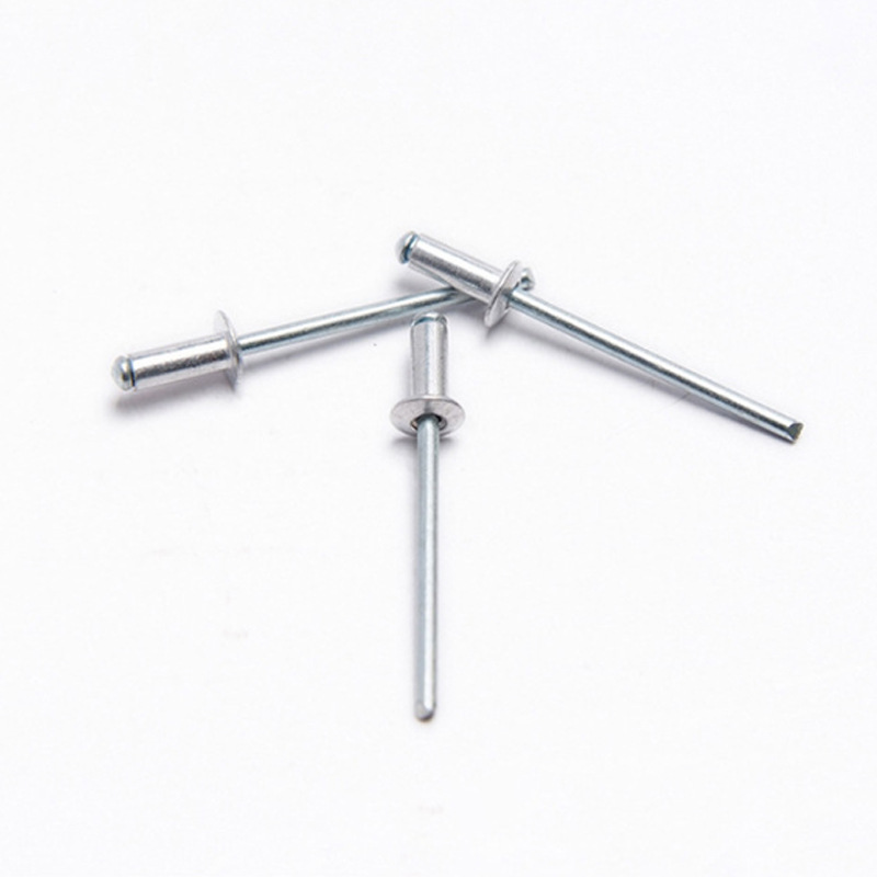 柳钉开口型扁圆头抽芯机械紧固件五金配件碳钢蓝白可制做高强防锈