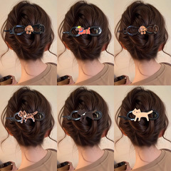 新しいサメクリップ、交換用ツイストクリップ、高級感と絶妙な後頭部ヘアクリップ、ビーズヘアクリップ、ヘアアクセサリー