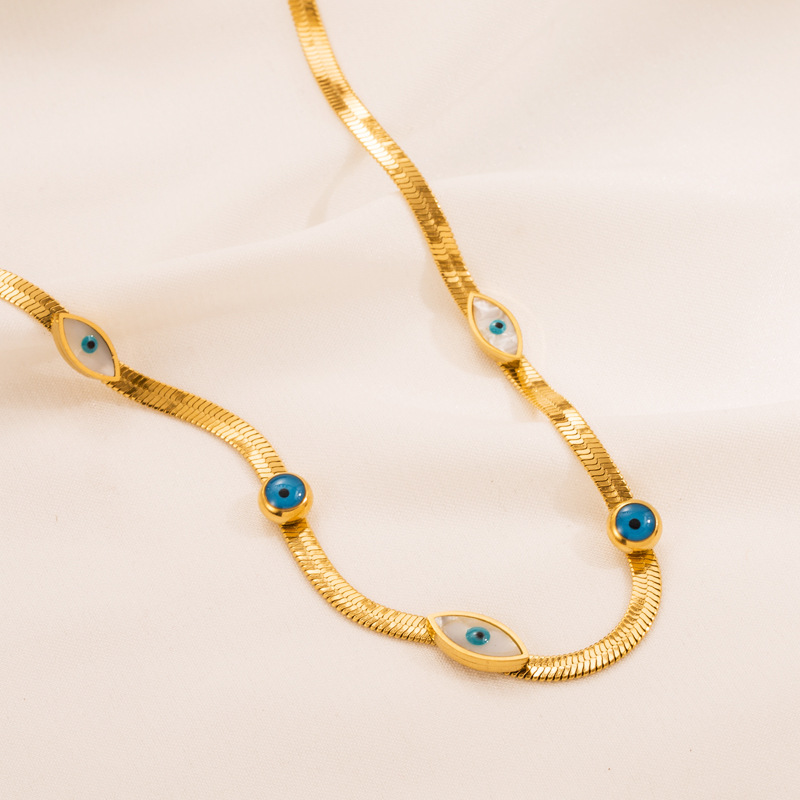 Fashion Flower Titanium Steel Plating Layered Necklaces 1 Piece