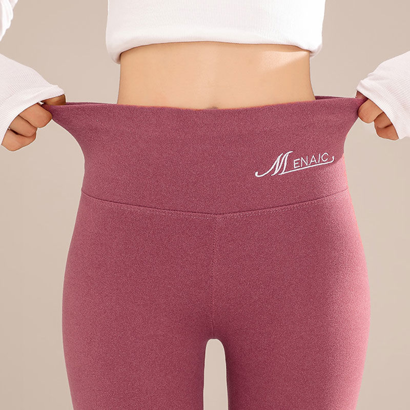 德绒秋裤女高腰紧身无痕内穿发热加绒加厚打底保暖线裤秋冬季批发