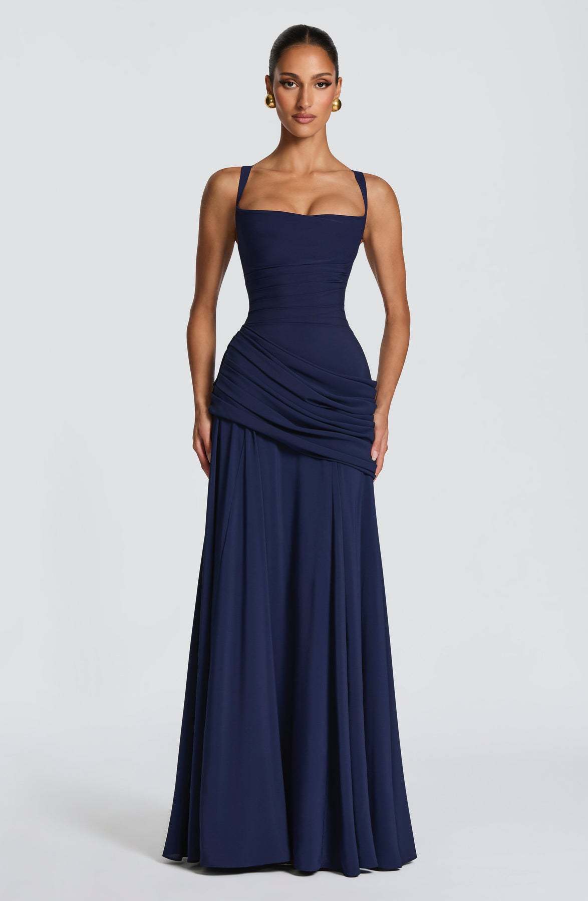 Women's Clothing High-Waisted Pleated Dress Elegant Resort Style Square Neck A-Line Full Skirt Spring For Formal & Casual For Women_ecoleips.com