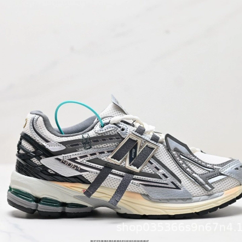 Foreign trade Putian high-version nb1906 sports running shoes men and women dad shoes silver retro casual lightweight