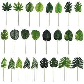 仿真植物园林假树叶人造过胶龟背叶户外工程装饰摆件绿植批发