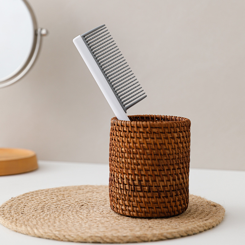 Venta caliente transfronteriza peine de peluquería portátil peine de pelo largo para niñas peine de dientes densos peine de pelo rizado antiestático peine esponjoso extraíble