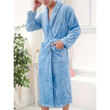Y 72424 Long Sleeve Flannel Bathrobe ɺ���޳���ԡ�� �羳