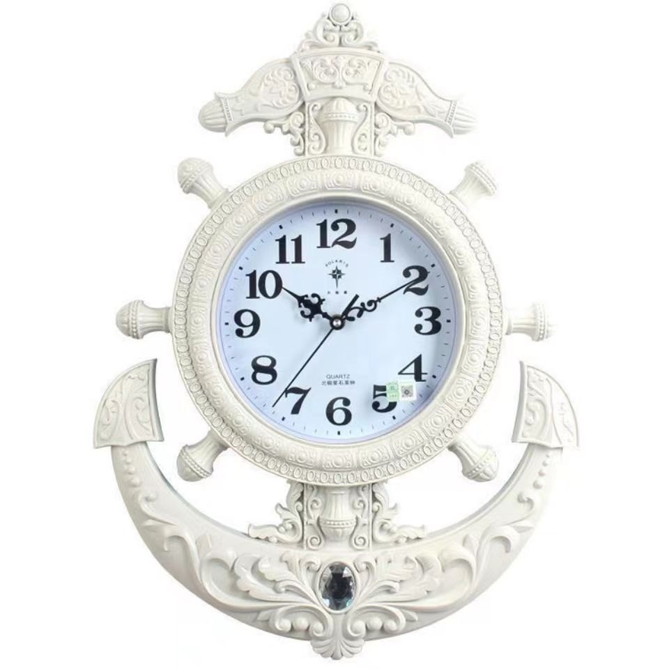 El timón de la estrella norte   Reloj de pared sala de estar reloj europeo dormitorio ultra silencioso creativo pared colgante
