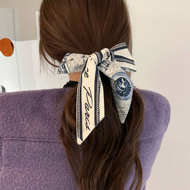 Silk Scarf Tie Head Rope Headband Hair Tie