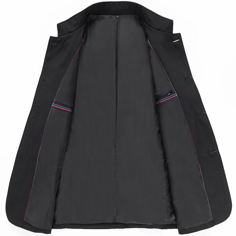Chaqueta de cuello de pie para hombre Primavera y otoño nuevos hombres de mediana edad casual Slim Top chaqueta de hombre de negocios papá ropa de hombre image 6