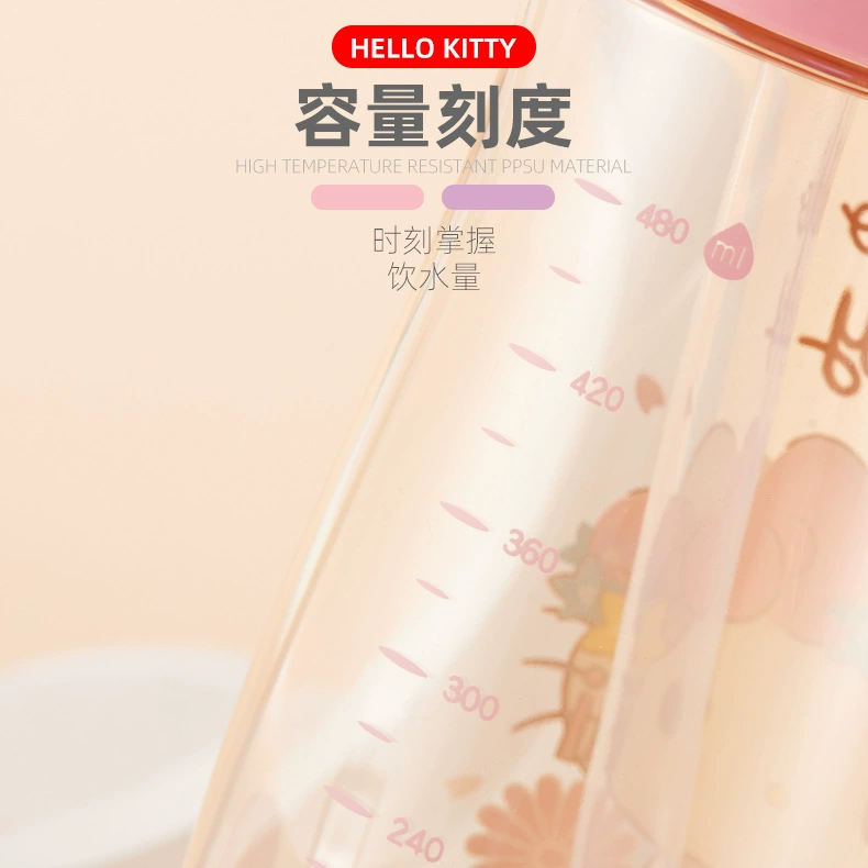 Hello Kitty, детский летний стакан с ручкой для начальной школы, лямки для детского сада, чайник с защитой от падений