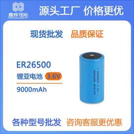 锂亚电池ER26500 9000mAh 3.6V锂亚电池仪器仪表电池水表电表电池