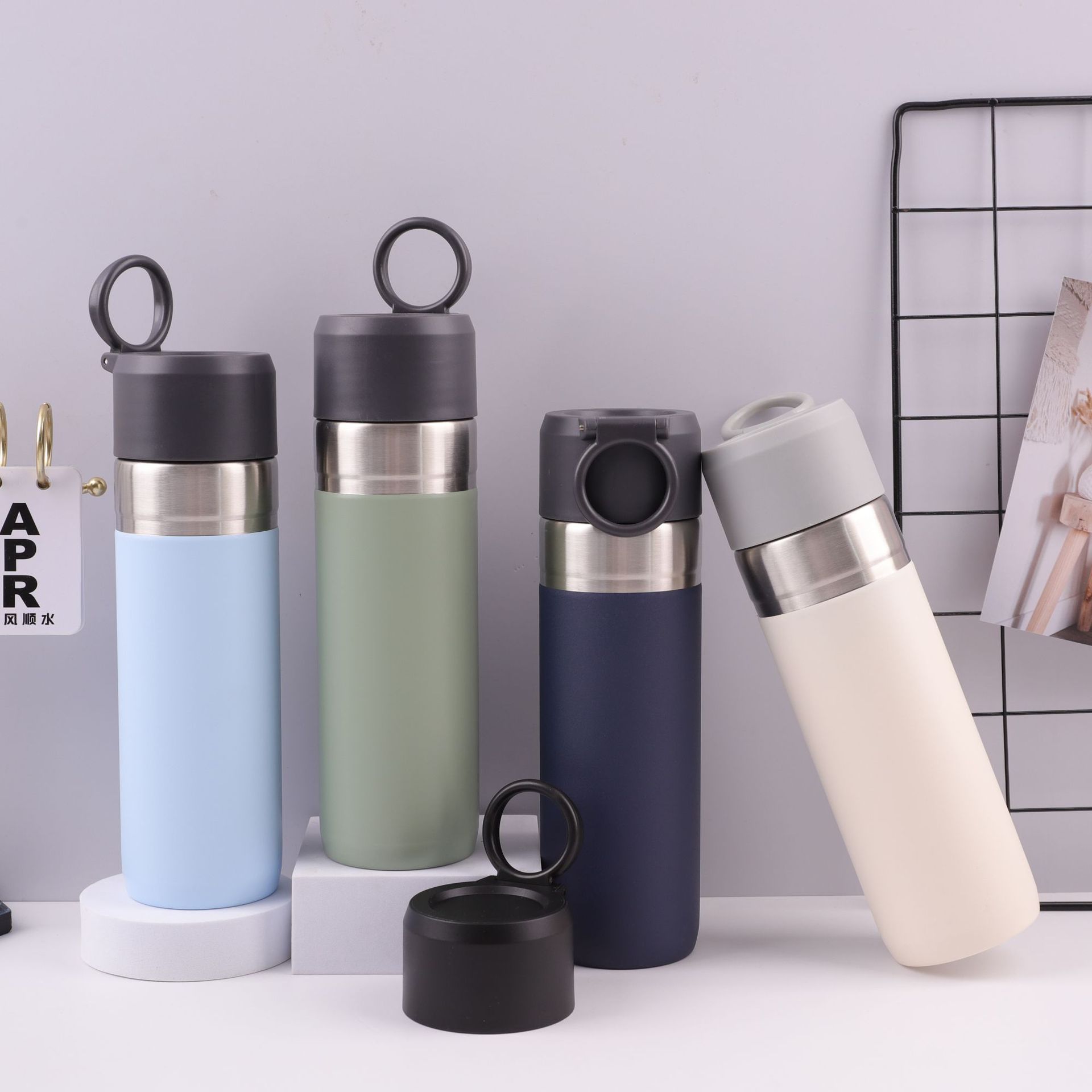 Creatividad transfronteriza 304 taza de acero inoxidable al aire libre taza de agua de montaña simple taza de agua de aislamiento portátil