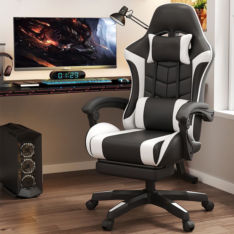 Movable Lumbar Support Gaming Chair, Internet Cafe E-Sports Desk Dedicated Gaming Chair, Reclining Home Comfortable Computer Chair