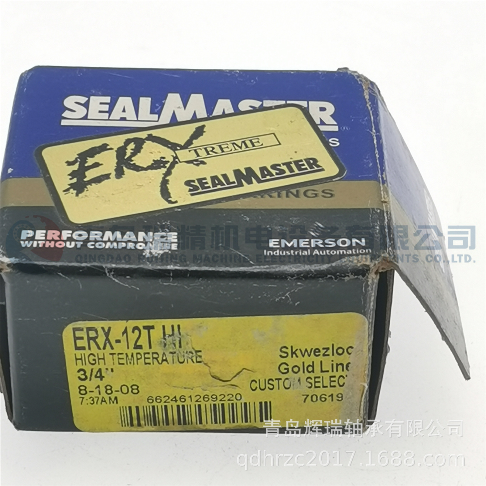 SEALMASTER 英制外球面轴承 ERX-12T HI 偏心锁圈型号：2-012B