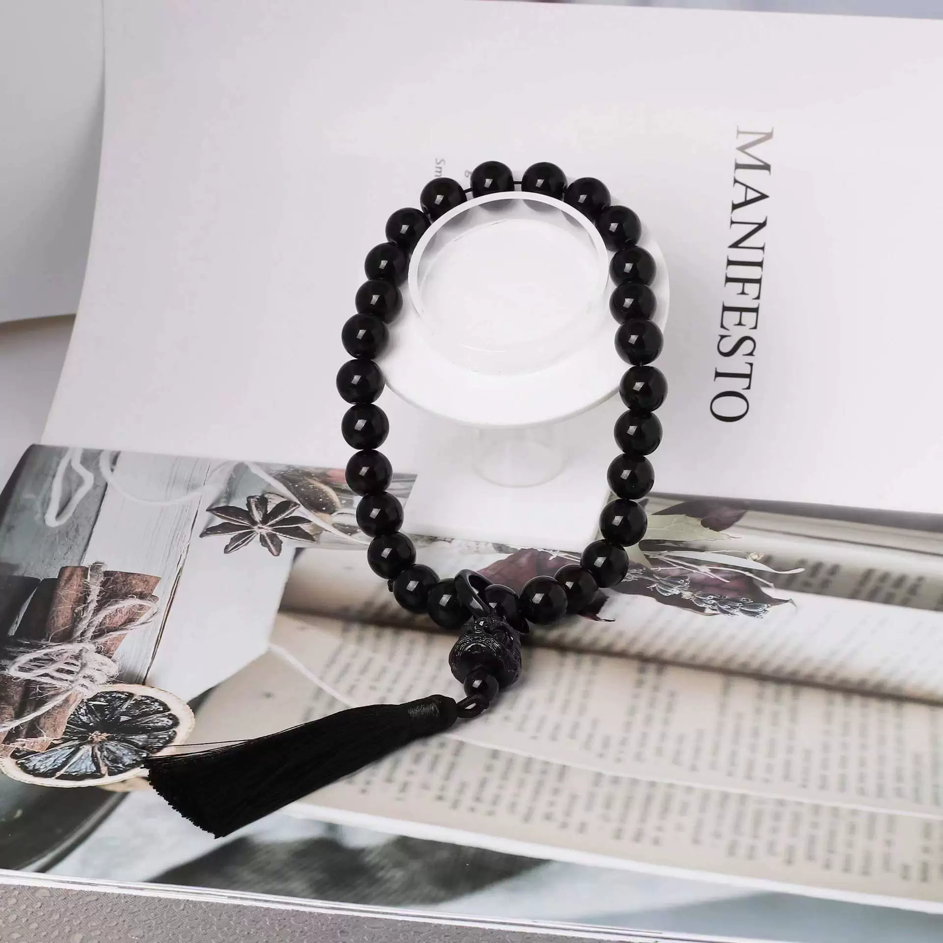 Rosary, bracelet, accessory with tassels