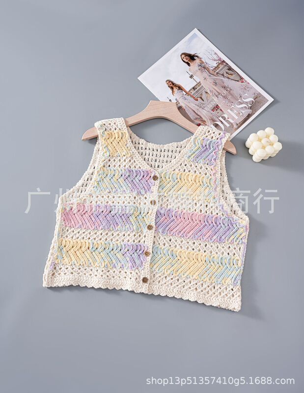 エスニック風ベスト、刺繍レイヤード、ベスト、アーティスティックショートジャケット、タッセルベスト、レトロ|undefined