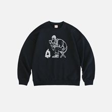 MAMINQIN城市户外露营风印花卫衣男女vintage复古圆领套头衫长袖Y