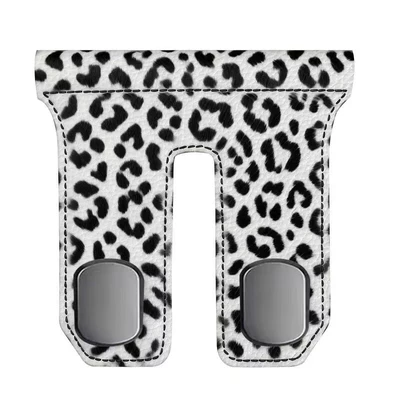Car hanging — Car Glove Box with - zinc-alloy-double-hook-leopard-print-white-suede-passenger-hook-manufacturer-dropshippinglabelinglaser-printing-available