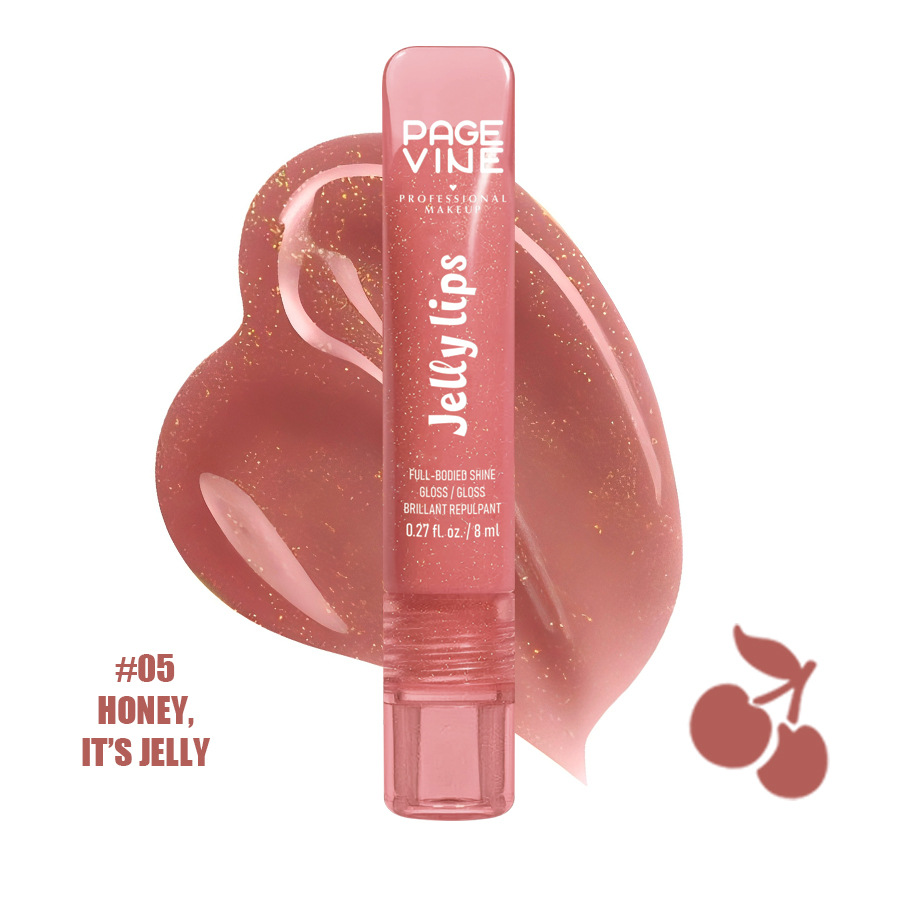 Cross-border PAGE VINE Lip Oil Fruit Lip Oil Hydrating Nutrient Lipstick Lock Water Brilliant Lip Esmalte