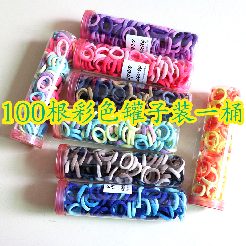 Korean version of 20/100 canned simple high elastic seamless hair band towel ring rubber band factory wholesale