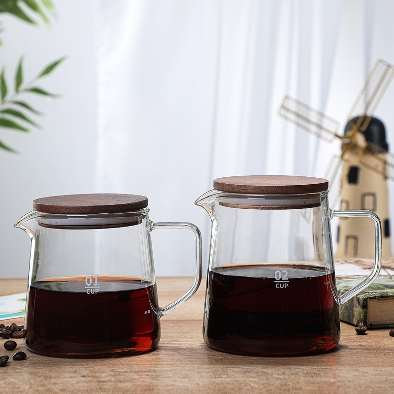 Borosilicate Glass Coffee Pot Coffee Cup Glass Coffee Sharing Pot Household Acacia Wooden Lid Coffee Pot Borosilicate Glass Coffee Pot Coffee Cup Glass Coffee Sharing Pot Household Acacia Wooden Lid Coffee Pot