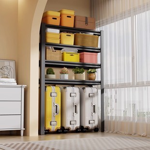 Household Shelf Balcony Storage Rack Integrated Wall-To-Ceiling Multi-Layer Storage Rack under Empty Suitcase Storage Rack