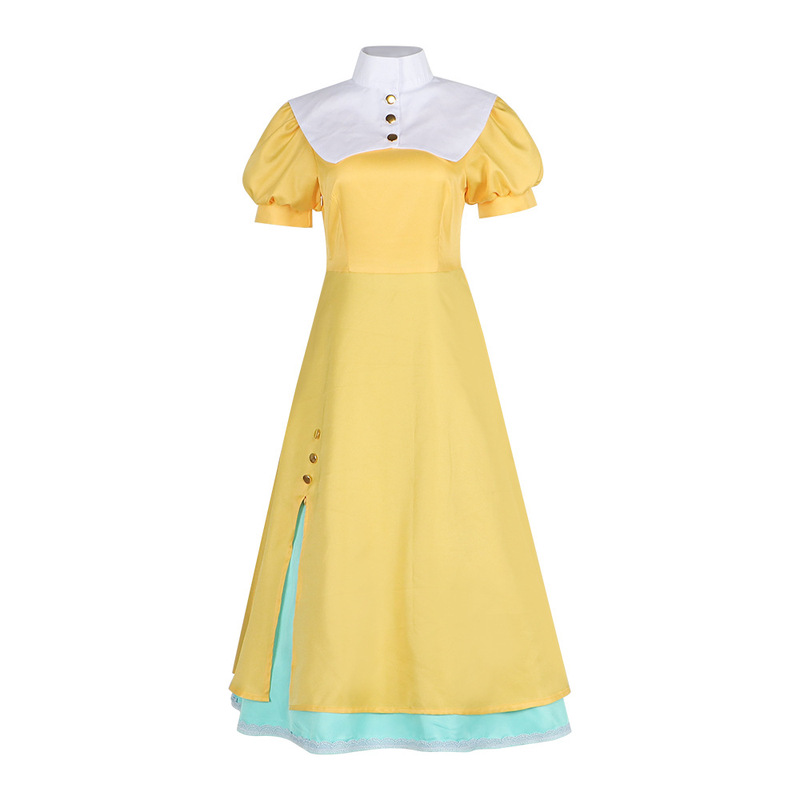 Magic Card Girl Sakura cos Costume Dao Temple Know the World Yellow dress Costume cosplay Halloween Stage Costume