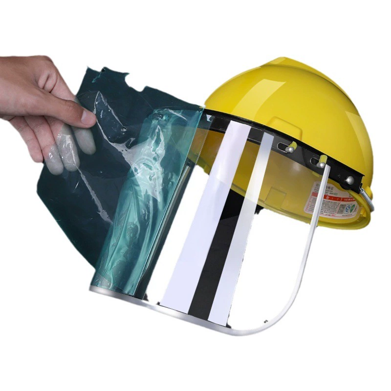 Оптовая Продажа с фабрики сварочный экран с крышкой типа лицевой экран ПВХ защитный кронштейн лицевой экран полированная прозрачная Сварочная маска