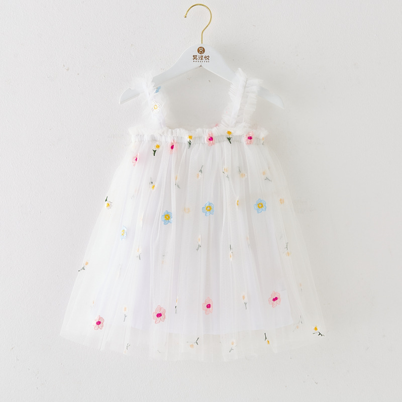 240g Weight Children's Dress Children's Clothing Type Knee-Length Dress Length Type Sleeveless Sleeve Length Mesh Dress Dresses Type Polyacrylonitrile Fiber Fabric Type High Waist Waist Line Casual, Daily Occasion U Neck Neckline Regular Fit Fit Type Printing Pattern Summer Season Girl'S Gender Princess Style Princess Printing Polyacrylonitrile Fiber Girls Dresses 14