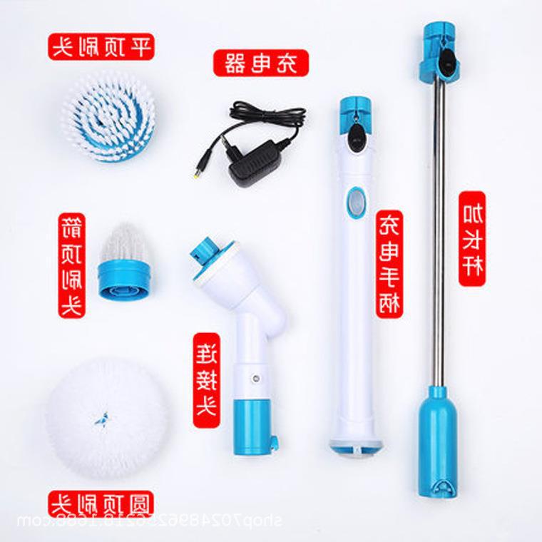 Cross-Border nuevo inalámbrico recargable cepillo de limpieza eléctrico mango largo automático giratorio telescópico impermeable cepillo de limpieza herramienta de limpieza