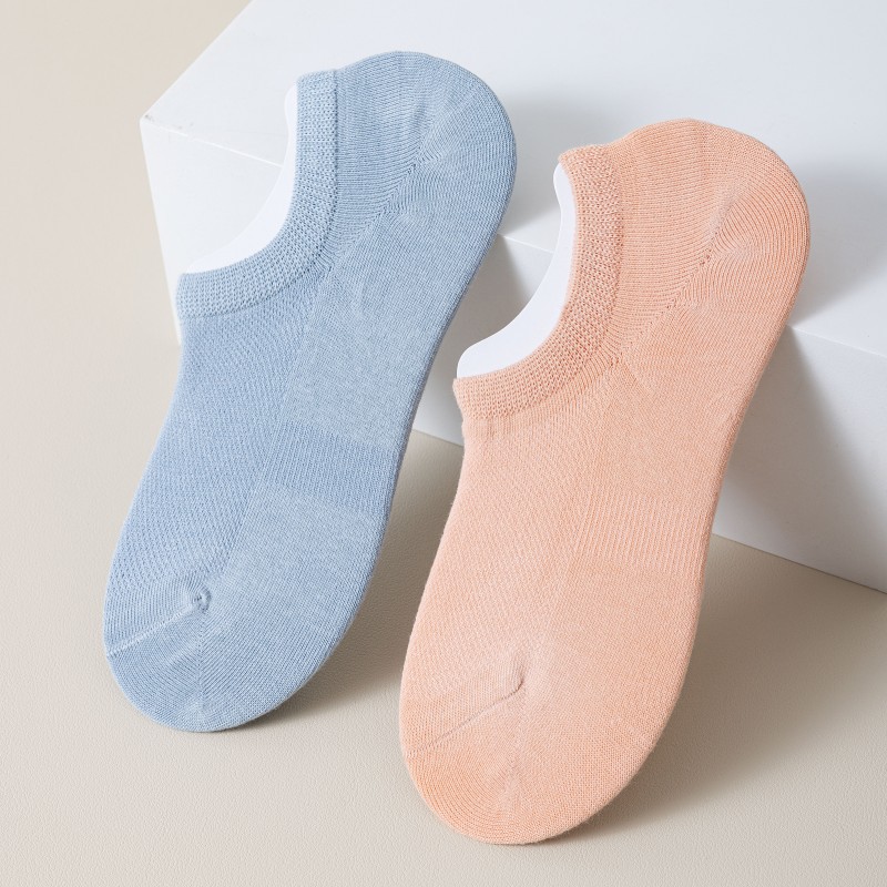 船襪女防滑不掉跟女士短襪夏季網眼透氣薄款隱形襪淺口無骨棉襪