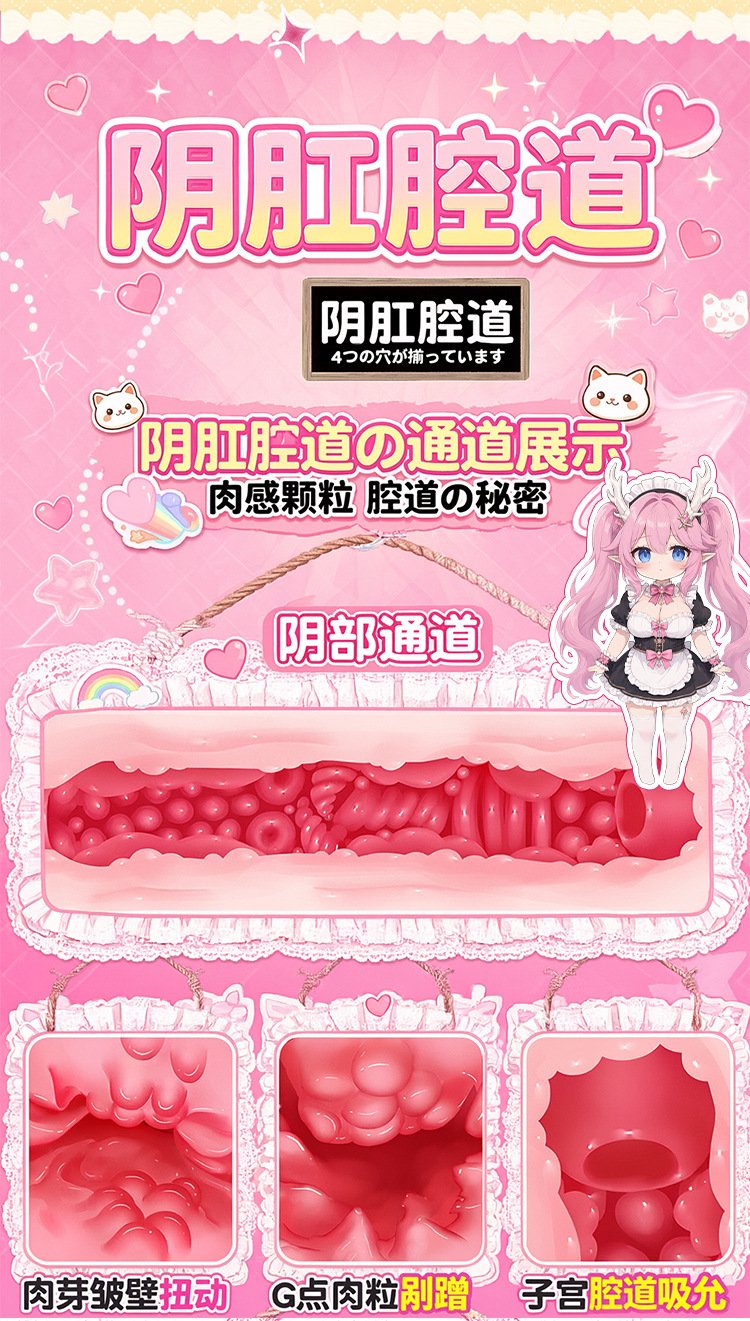 Male Masturbation Inflatable Doll TPE Dual-Channel Manual Inverted Mold — detail image 8