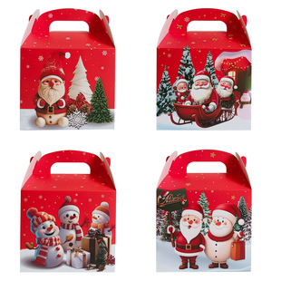 Christmas Series Party Gift Box Candy Packaging Box Square Gift Box Christmas Hand Box Biscuit Pastry Box