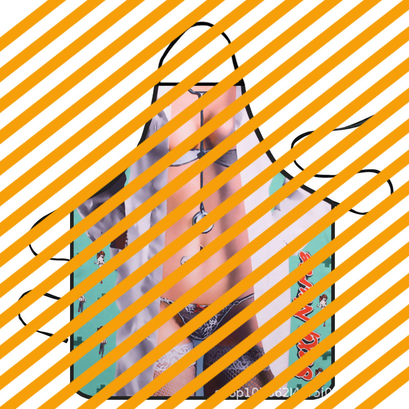 Suministro transfronterizo Amazon Venta caliente personalizado divertido creativo delantal homenaje satén tela ventas directas de fábrica