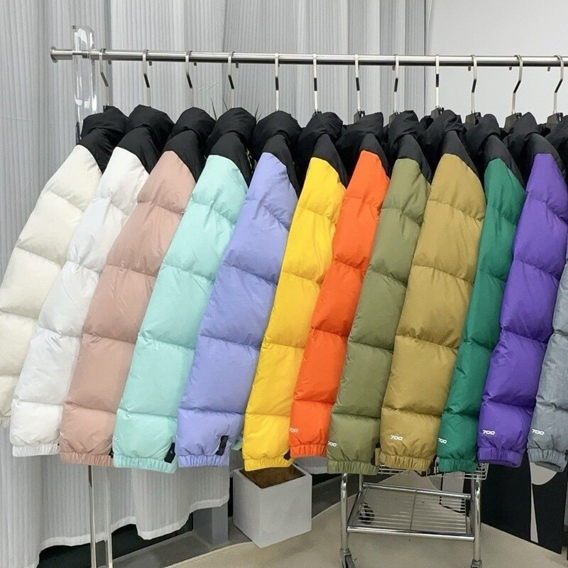 Putian Tnf1996 down Jacket for Men and Women, 700 Fill Power Short Style Couple's Jacket, 90% White Duck Down, Thickened for Men and Women