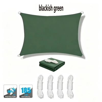 Avtomobil yan çətirləri — sunshade canopy, garden rainproof sunshade - dark-green-2x2m