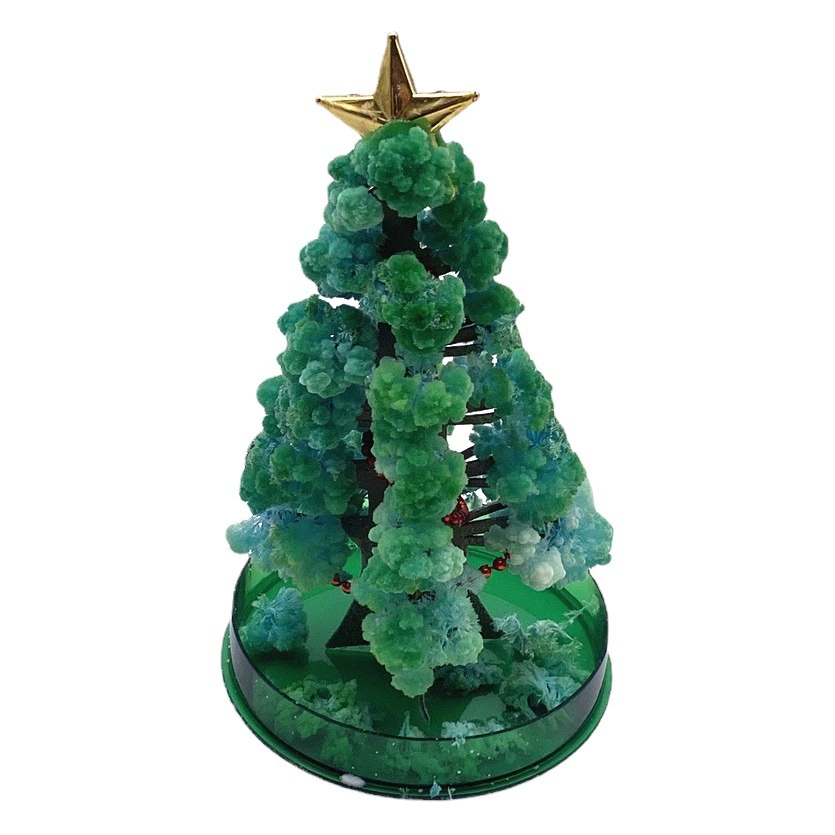 Трансграничный DIY раннее образование научный эксперимент бумага цветок дерева кристалл волшебная елка Рождественские украшения