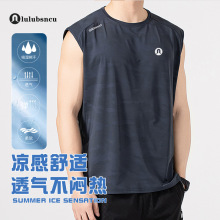 lulu背心男2025夏季新款速干无袖迷彩T恤运动健身篮球训练服上衣