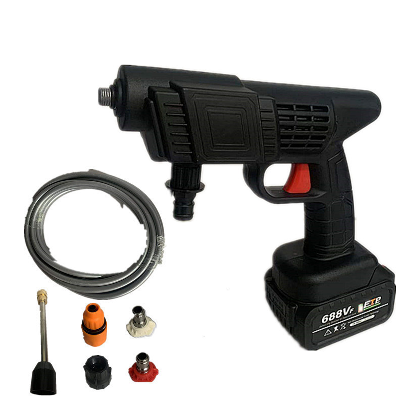 批发新款家用高压洗车器锂电洗车水枪便携式锂电池无线洗车机