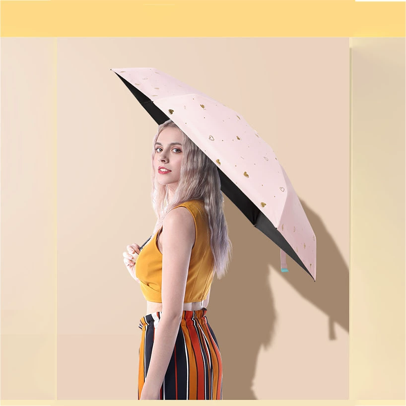 Карманный элемент зонтик от солнца солнцезащитный козырек защита от ультрафиолета маленький портативный женский солнечный и дождливый двойного назначения 60% складной Ультра легкий зонт