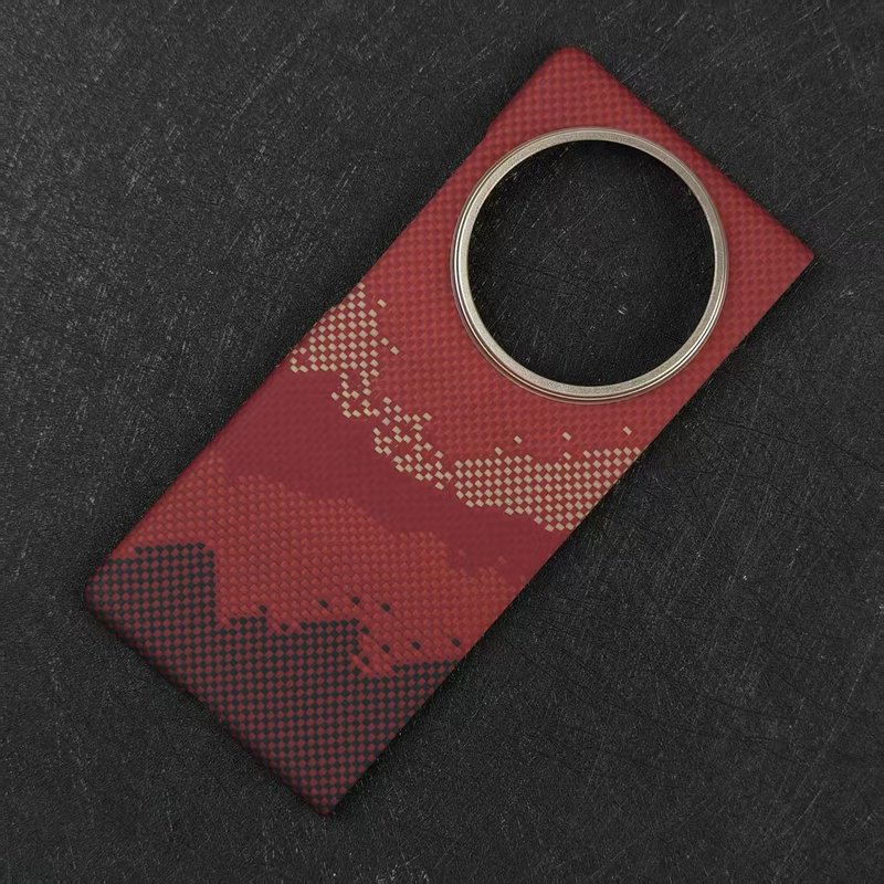 新しい vivo xfold5 ケブラー携帯電話ケース Xfold5 中央軸携帯電話ハードシェルアラミドカーボンファイバーに適しています|undefined