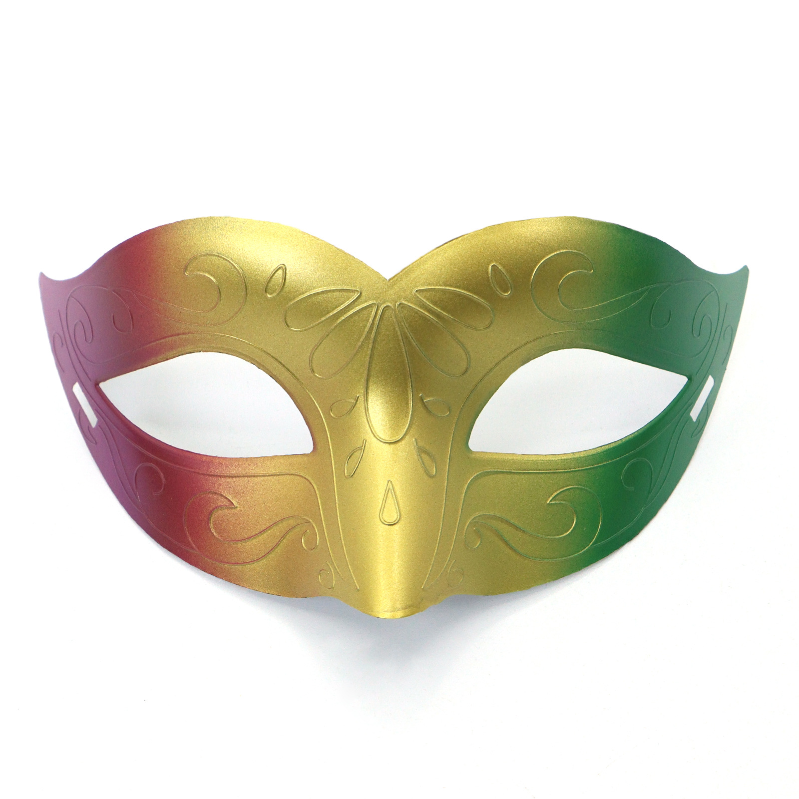 Amazon TK carnaval oro roxo verde tricolor retro máscara de mitad de cara espectáculo de escenario de fiesta máscara de accesorios