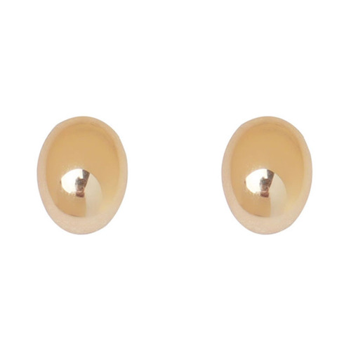 925 sterling silver needle high-end French small gold bean earrings for women, simple and compact earrings, cold style and versatile earrings