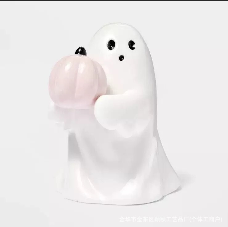 国境を越えた人気のかわいいゴースト像ハロウィンクリエイティブゴーストオーナメントホームガーデンデコレーション|undefined