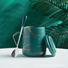 Scandinavian capacious ceramics for beloved, cup with glass