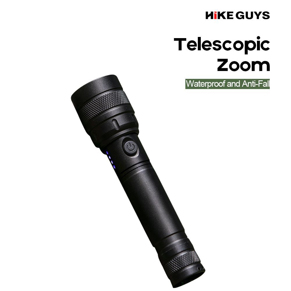 Pequeña linterna tipo clip de aleación de aluminio, carga práctica, LED con zoom, luz de emergencia para el hogar, mini linterna, luz brillante