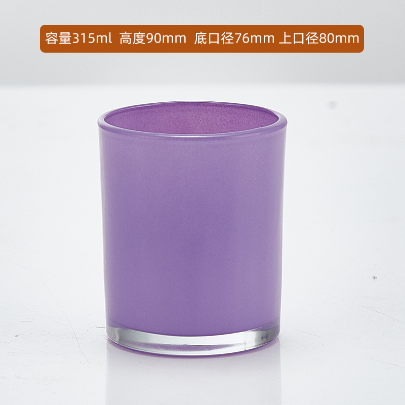 Candelaria de banano cubierta de banda de vidrio de colores vela DIY taza vacía dormitorio recipiente de candelaria de banano en candelabros